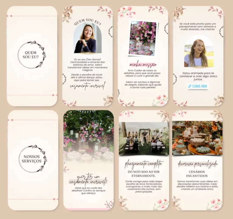 Pack Canva Cerimonialista de Casamento posts para Instagram 3
