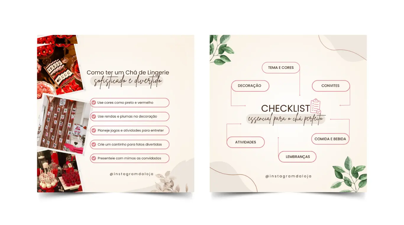 Pack Canva decoradora de festas e eventos posts prontos para Instagram 5