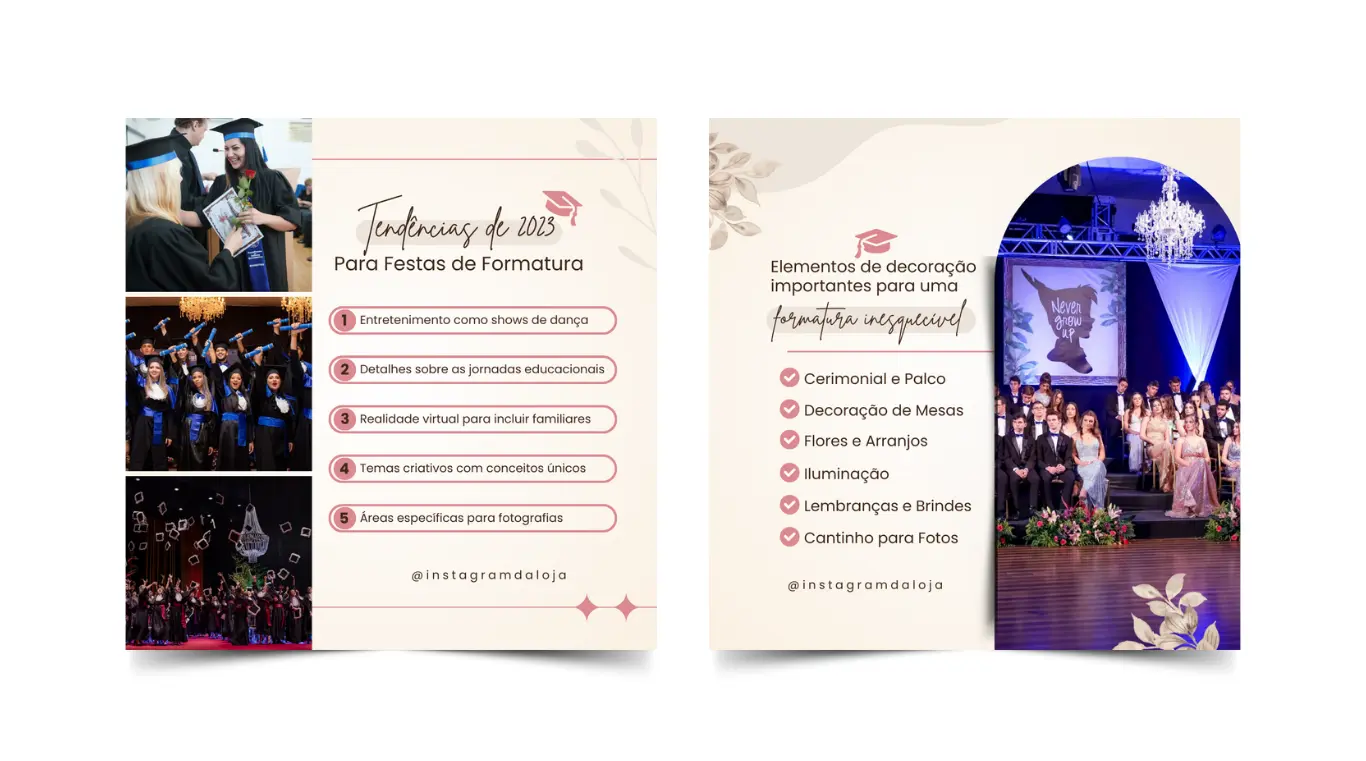 Pack Canva decoradora de festas e eventos posts prontos para Instagram 8