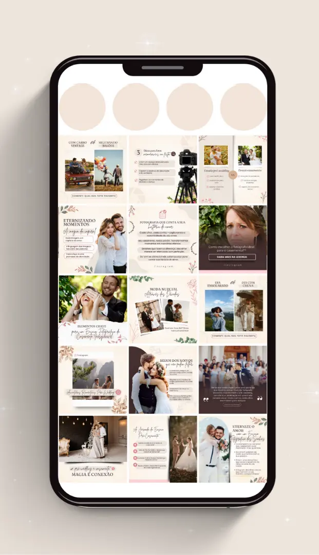 Pack Canva social media posts Canva Instagram fotografo de casamento 2